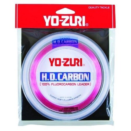 Yo-Zuri HD Carbon Fluorocarbon Leader 15Lb 100Yd Spool Disappearing Pink HD15LBDP100SPL